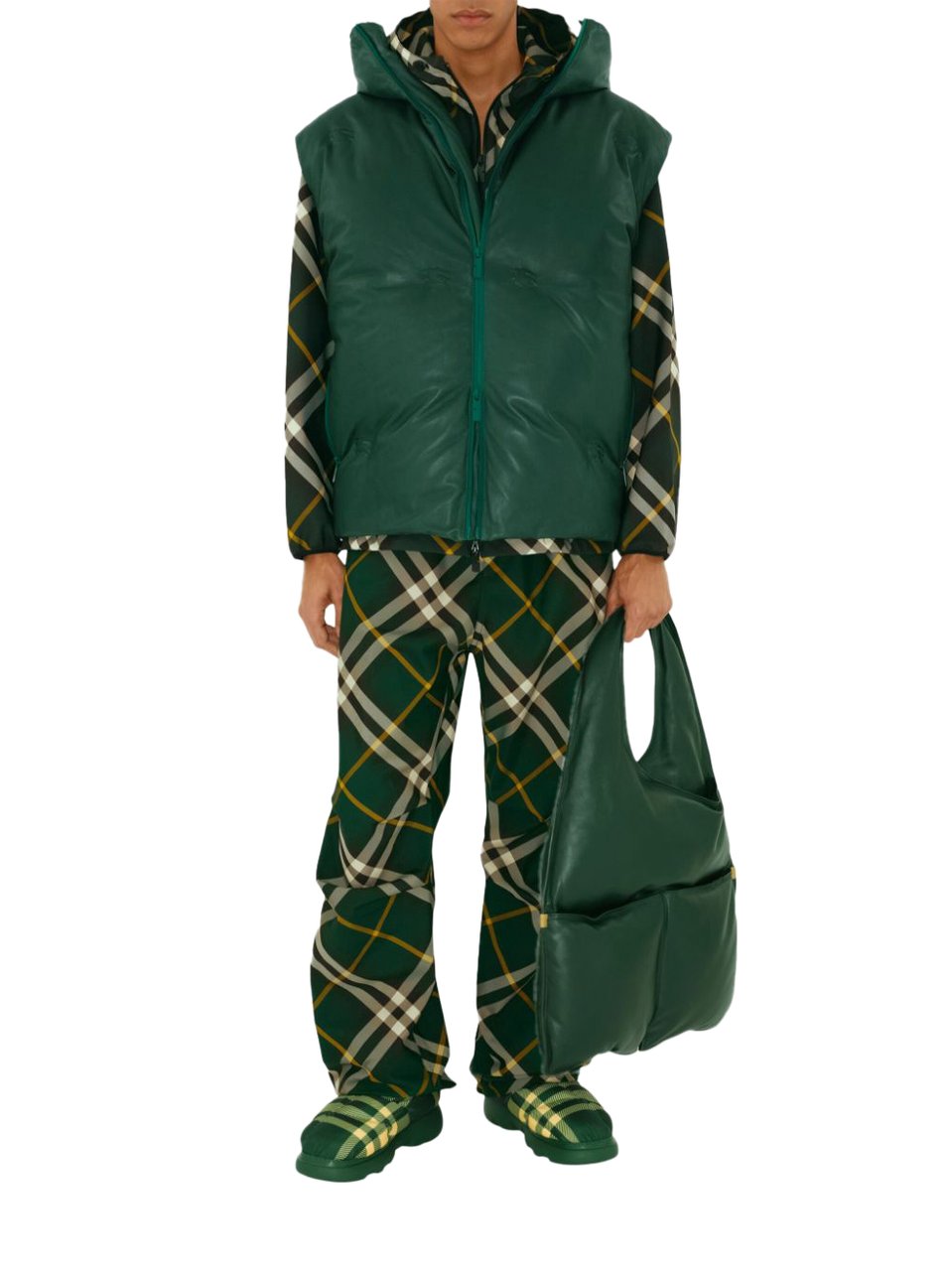 Burberry Trousers Green Groen