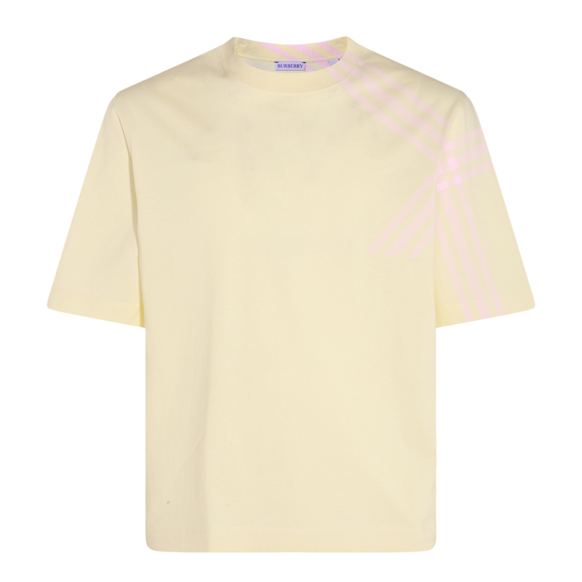 Burberry Plain Short-Sleeved T-Shirt with Classic Crew Neckline Neutraal
