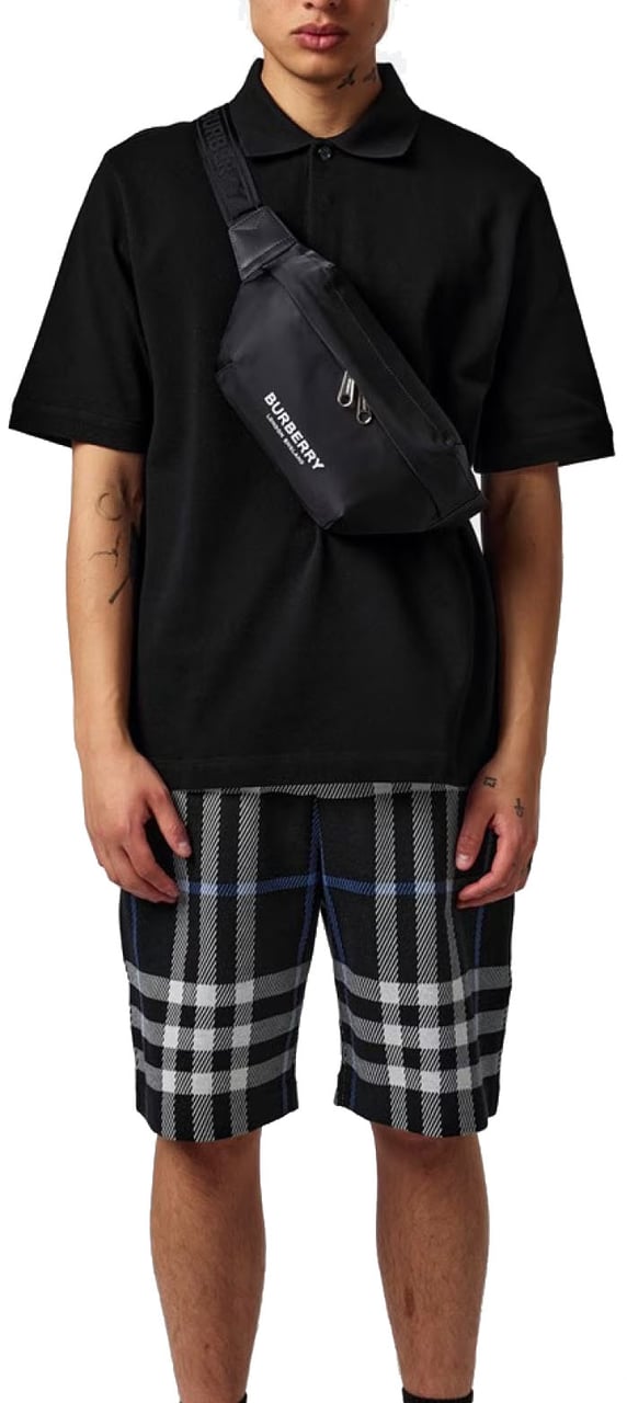 Burberry Short Sleeved Polo Shirt Zwart