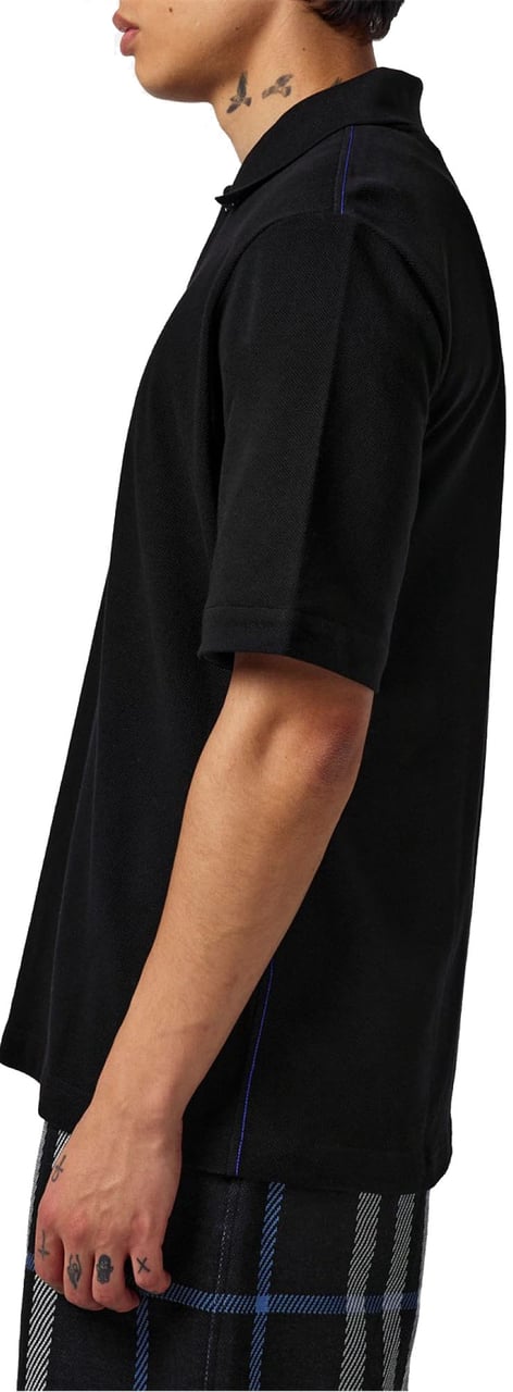 Burberry Short Sleeved Polo Shirt Zwart