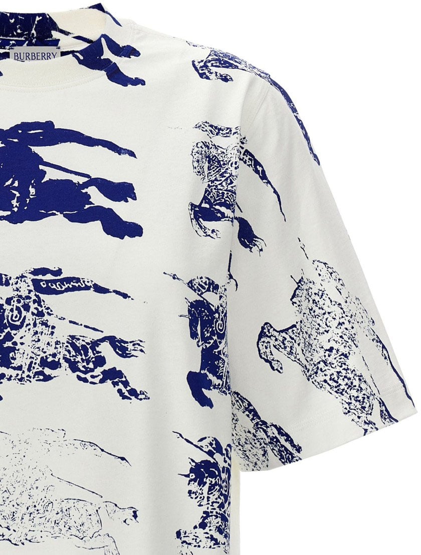 Burberry Oversized T-Shirt With Playful All-Over Print Wit