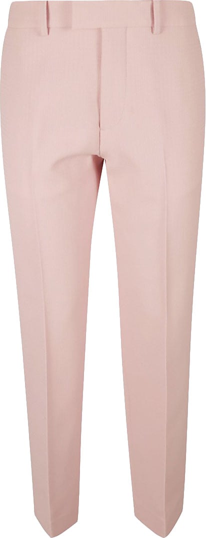 Burberry Tailored Straight-Leg Trousers With Subtle Texture Roze