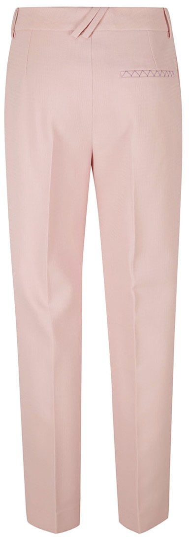 Burberry Tailored Straight-Leg Trousers With Subtle Texture Roze
