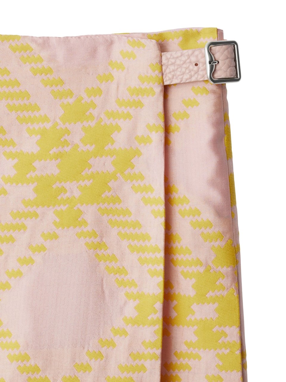 Burberry Check Jacquard Silk Cotton Kilt Neutraal