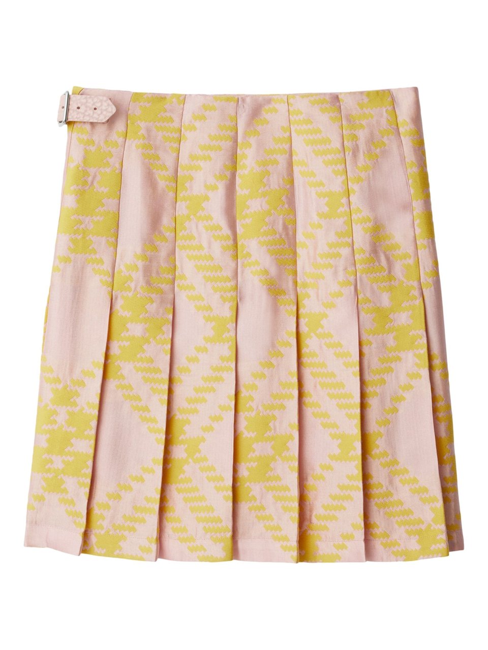 Burberry Check Jacquard Silk Cotton Kilt Neutraal