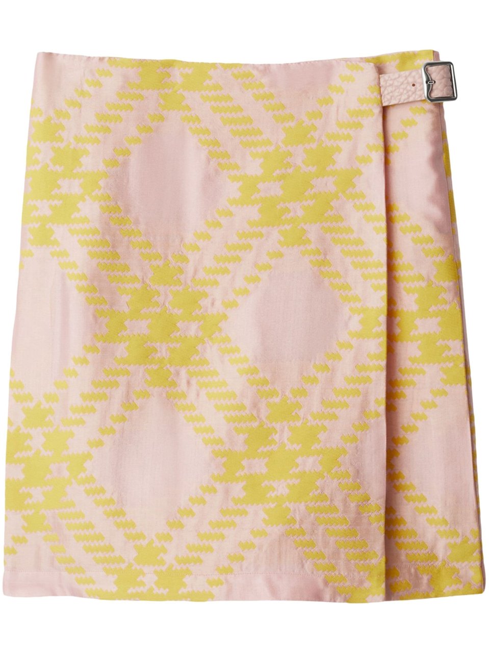 Burberry Check Jacquard Silk Cotton Kilt Neutraal