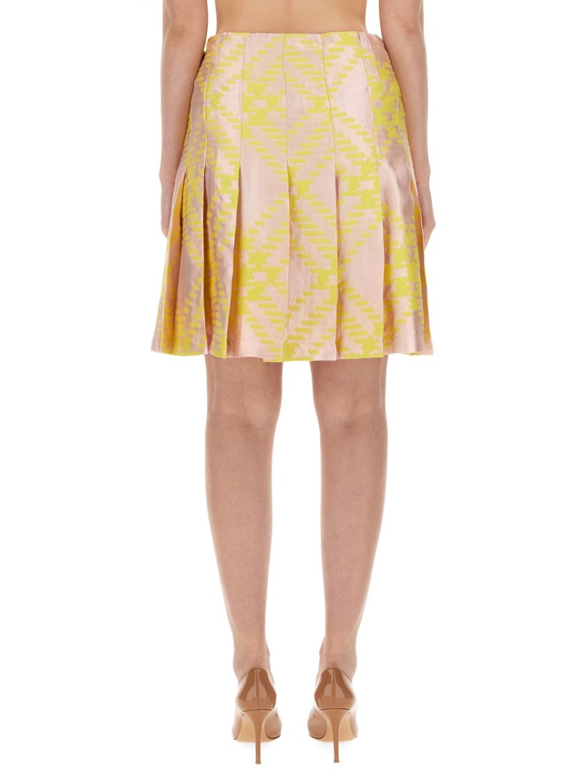 Burberry Check Pattern Skirt Neutraal