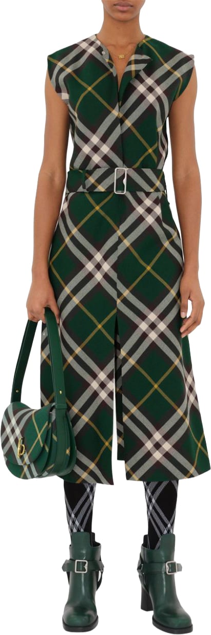 Burberry Dresses Green Donkergroen
