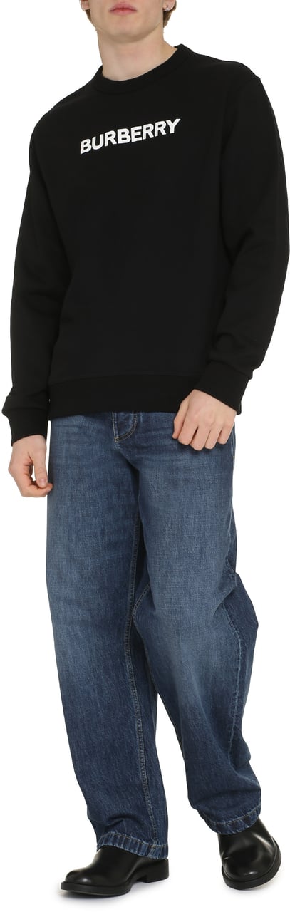 Burberry Cotton crew-neck sweatshirt Zwart