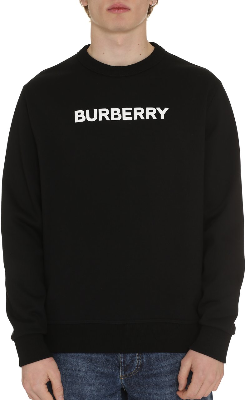 Burberry Cotton crew-neck sweatshirt Zwart