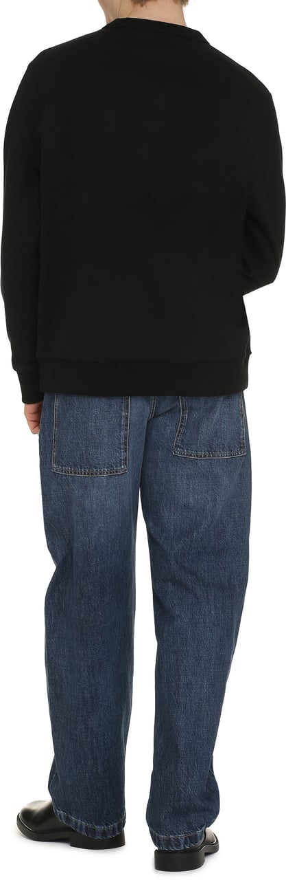 Burberry Cotton crew-neck sweatshirt Zwart