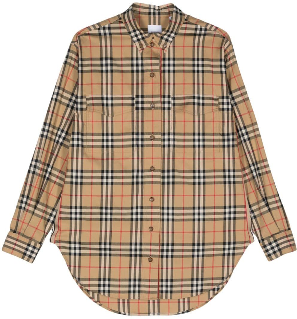 Burberry Shirts Beige Beige