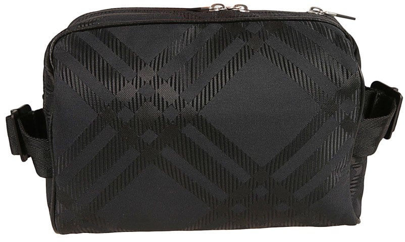 Burberry Textured Black Nylon Bag Zwart