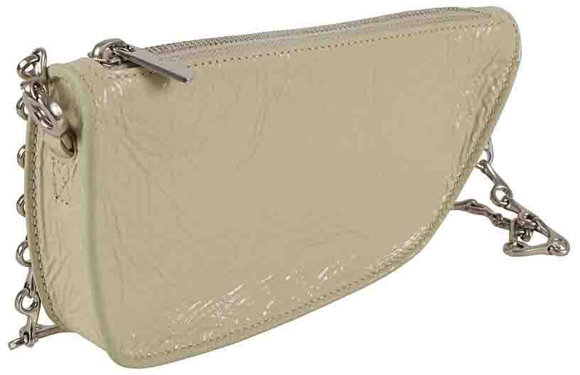 Burberry Textured Lamb Leather Bag Neutraal