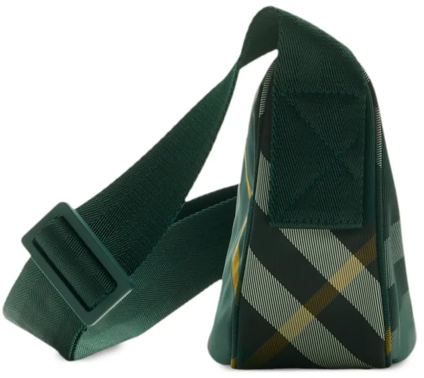 Burberry Shield Check Logo Crossbody Bag Groen