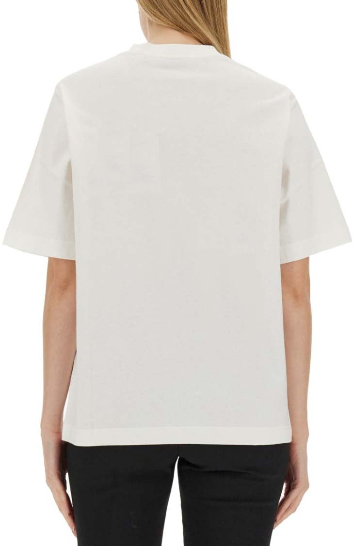 Burberry Logo-Embellished Regular Fit T-Shirt Wit