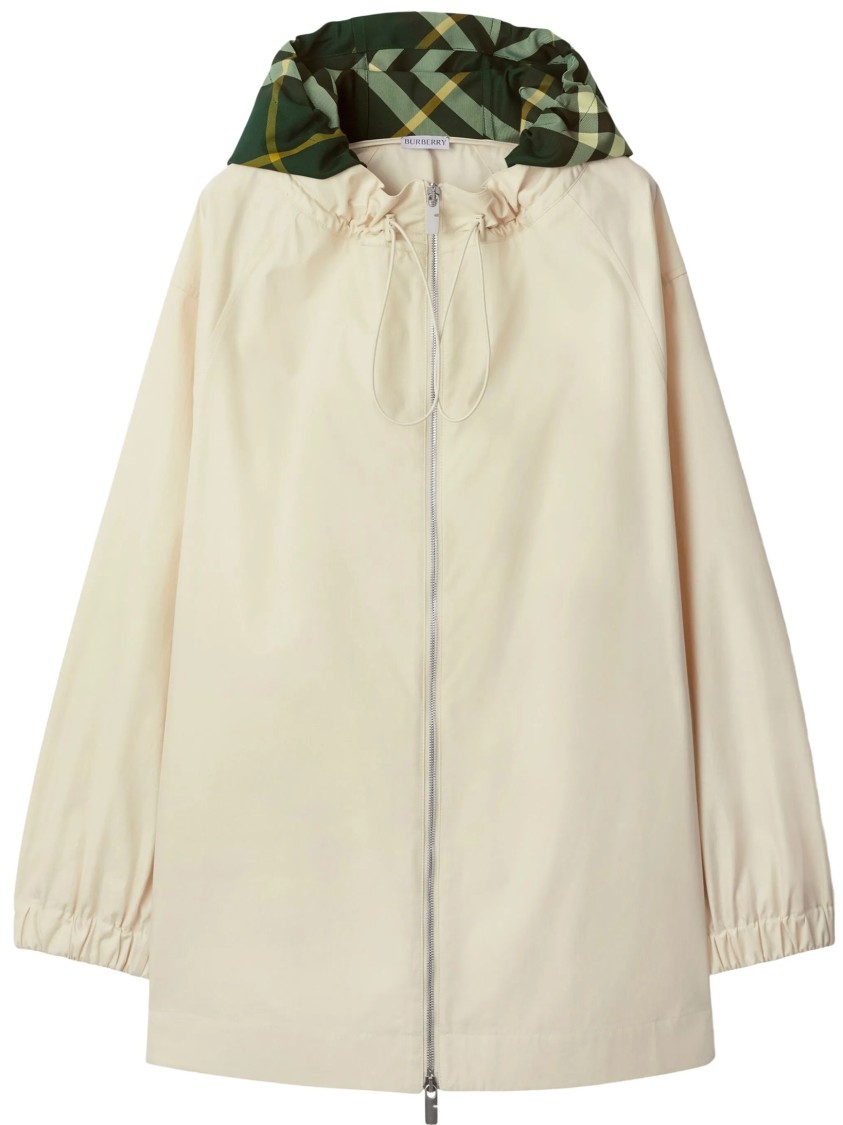 Burberry Relaxed Fit Zip-Front Coat Neutraal