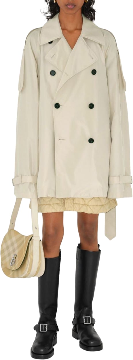 Burberry Jackets White Beige