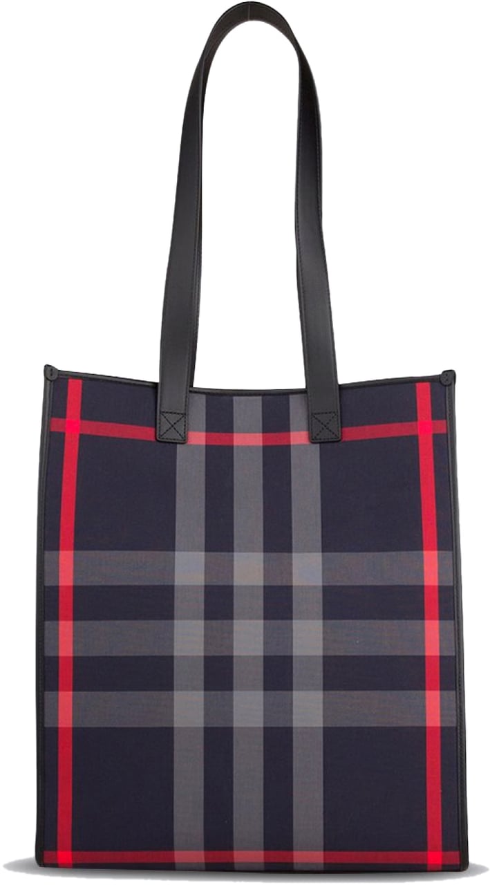 Burberry Ip Check Logo Tote Bag Blauw