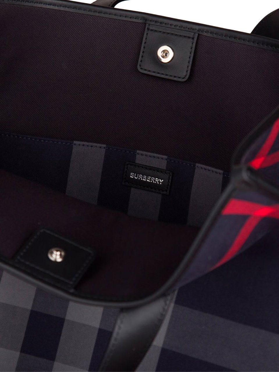 Burberry Ip Check Logo Tote Bag Blauw