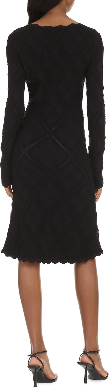 Burberry Scalloped detail dress Zwart