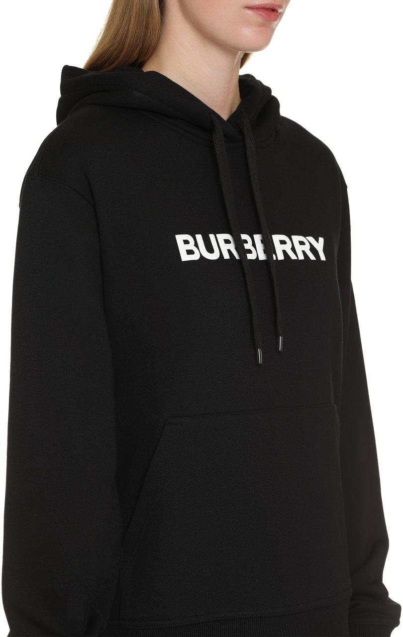 Burberry Cotton hoodie Zwart