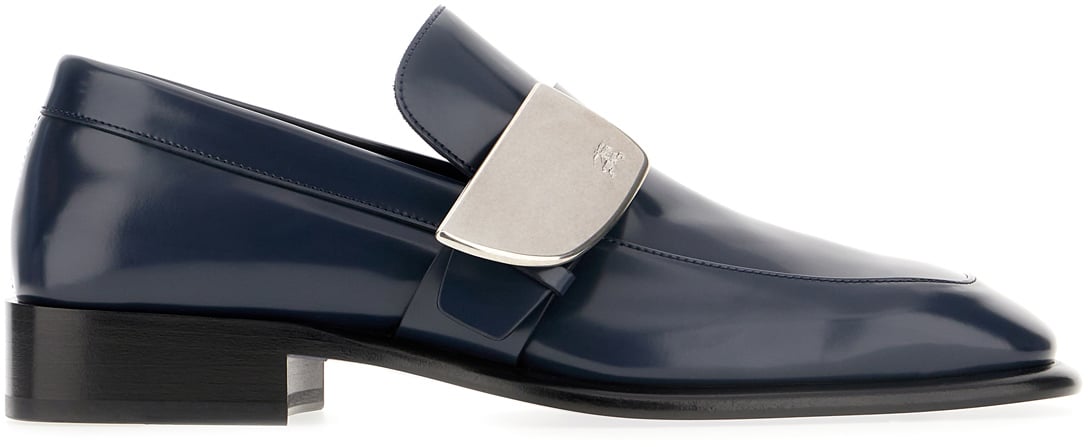 Burberry Burberry Blue leather Shield loafers Blauw