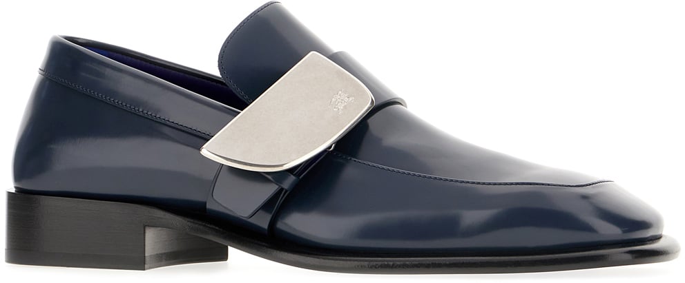 Burberry Burberry Blue leather Shield loafers Blauw