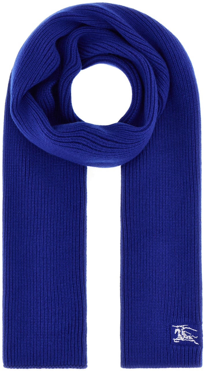 Burberry Burberry Electric blue cashmere scarf Blauw
