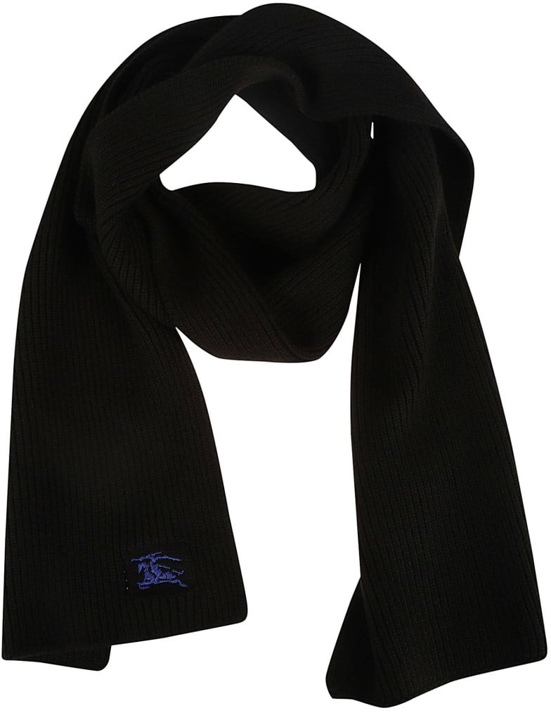Burberry Ribbed Cashmere Scarf Zwart