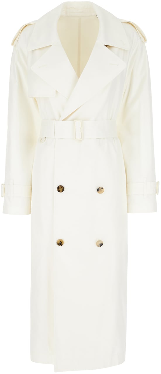 Burberry Burberry Ivory silk trench Neutraal