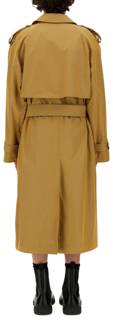 Burberry Trench Coat With Double-Breasted Design Bruin