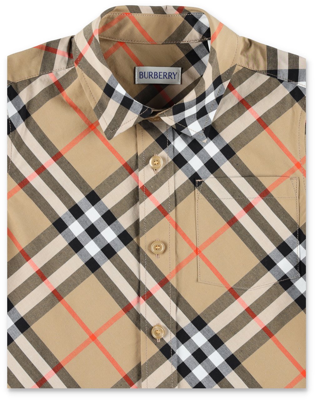 Burberry Kid - Check shirt Bruin
