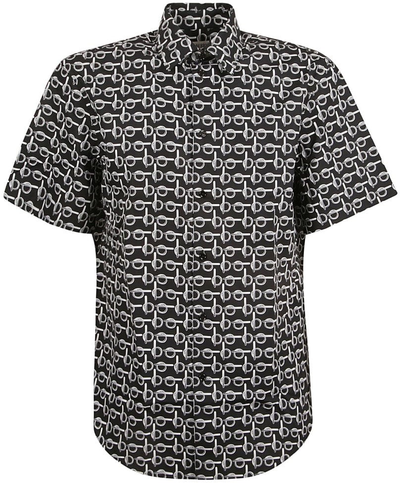 Burberry Short-Sleeved Cotton Shirt Zwart