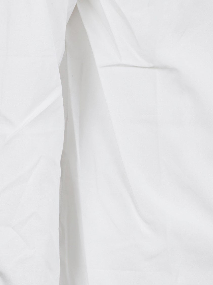 Burberry Tonal Equestrian Knight Embroidered Cotton Poplin Shirt Wit