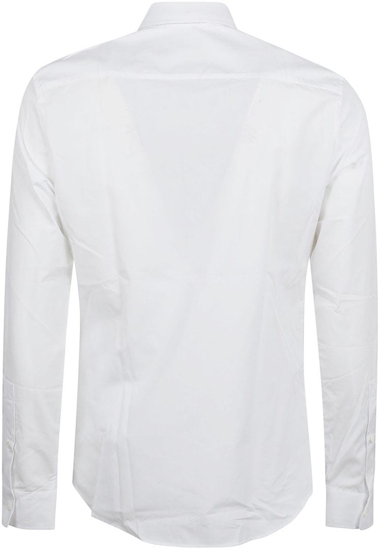 Burberry Tonal Equestrian Knight Embroidered Cotton Poplin Shirt Wit