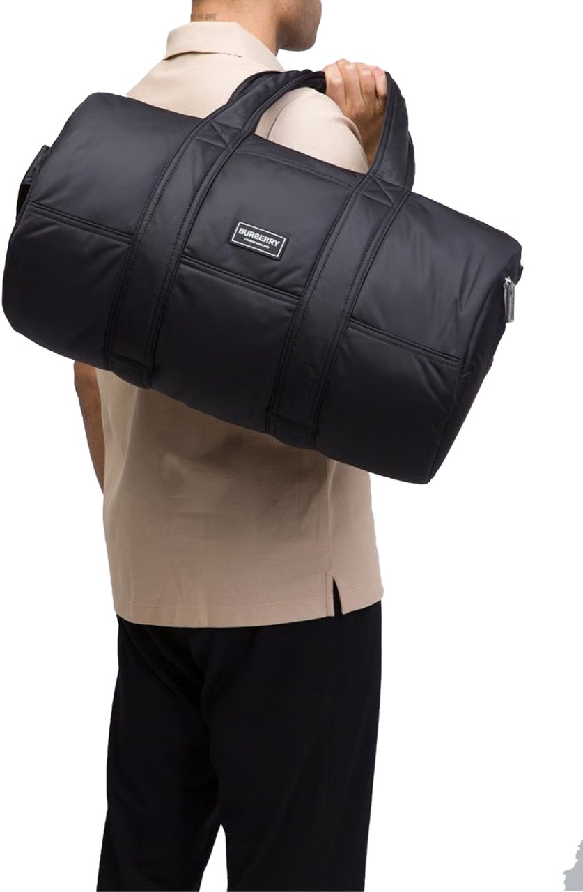 Burberry Logo Large Duffle Bag Zwart
