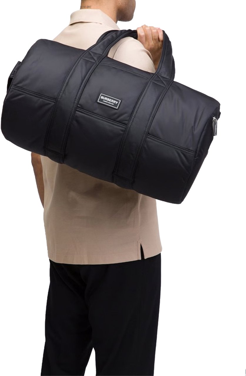 Burberry Logo Large Duffle Bag Zwart