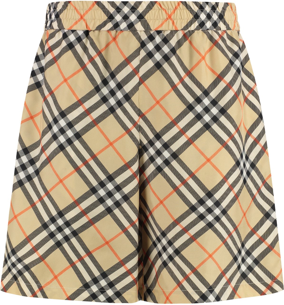 Burberry Check motif bermuda shorts Beige