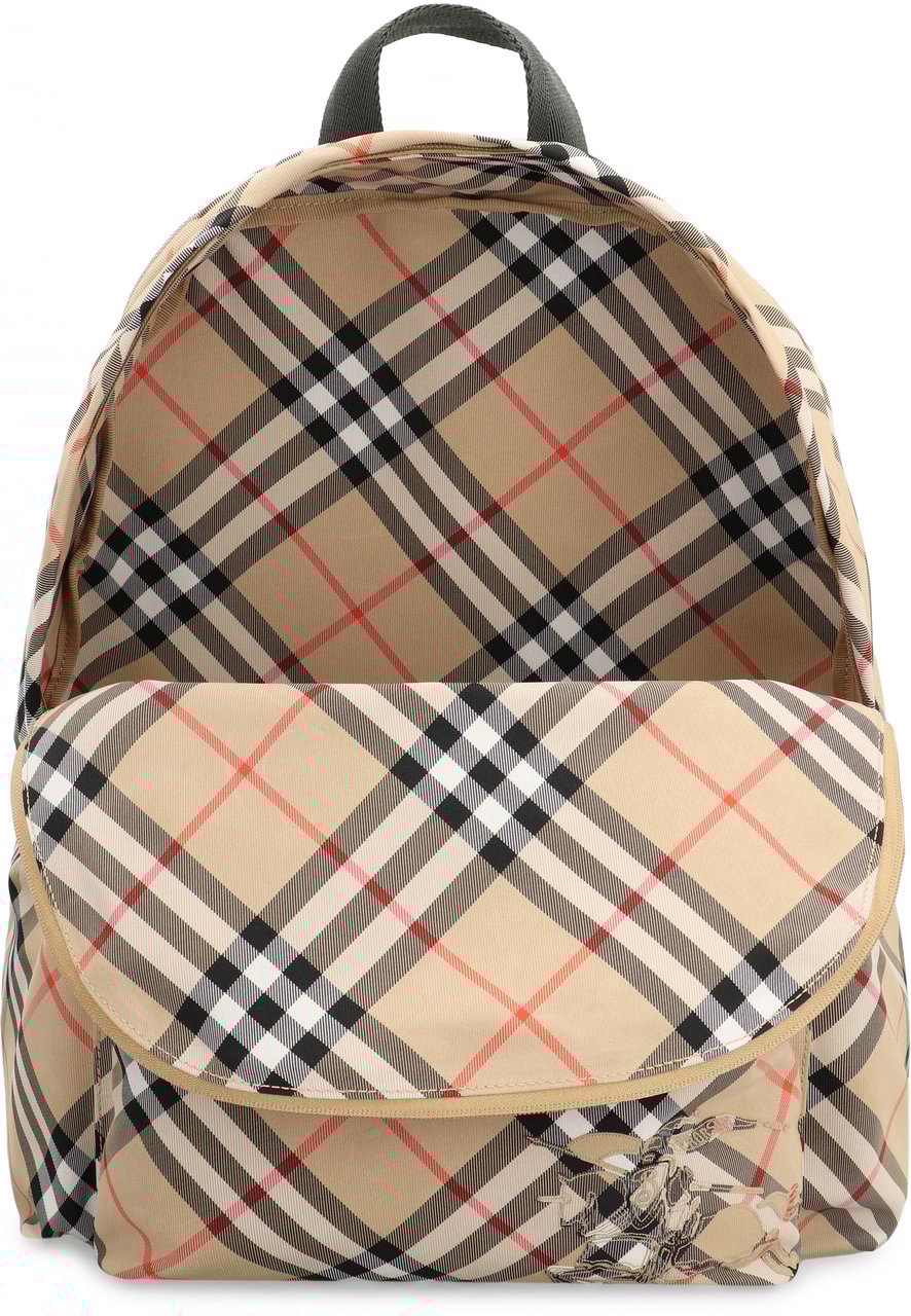 Burberry Printed nylon backpack Neutraal