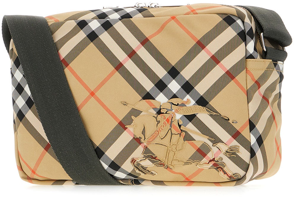 Burberry Embroidered polyester blend crossbody bag Divers