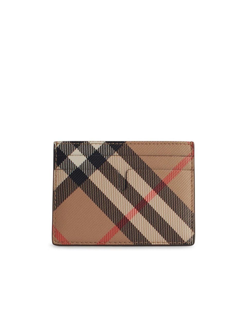 Burberry 'Sandon' Beige Polyurethane Card Holder Grijs