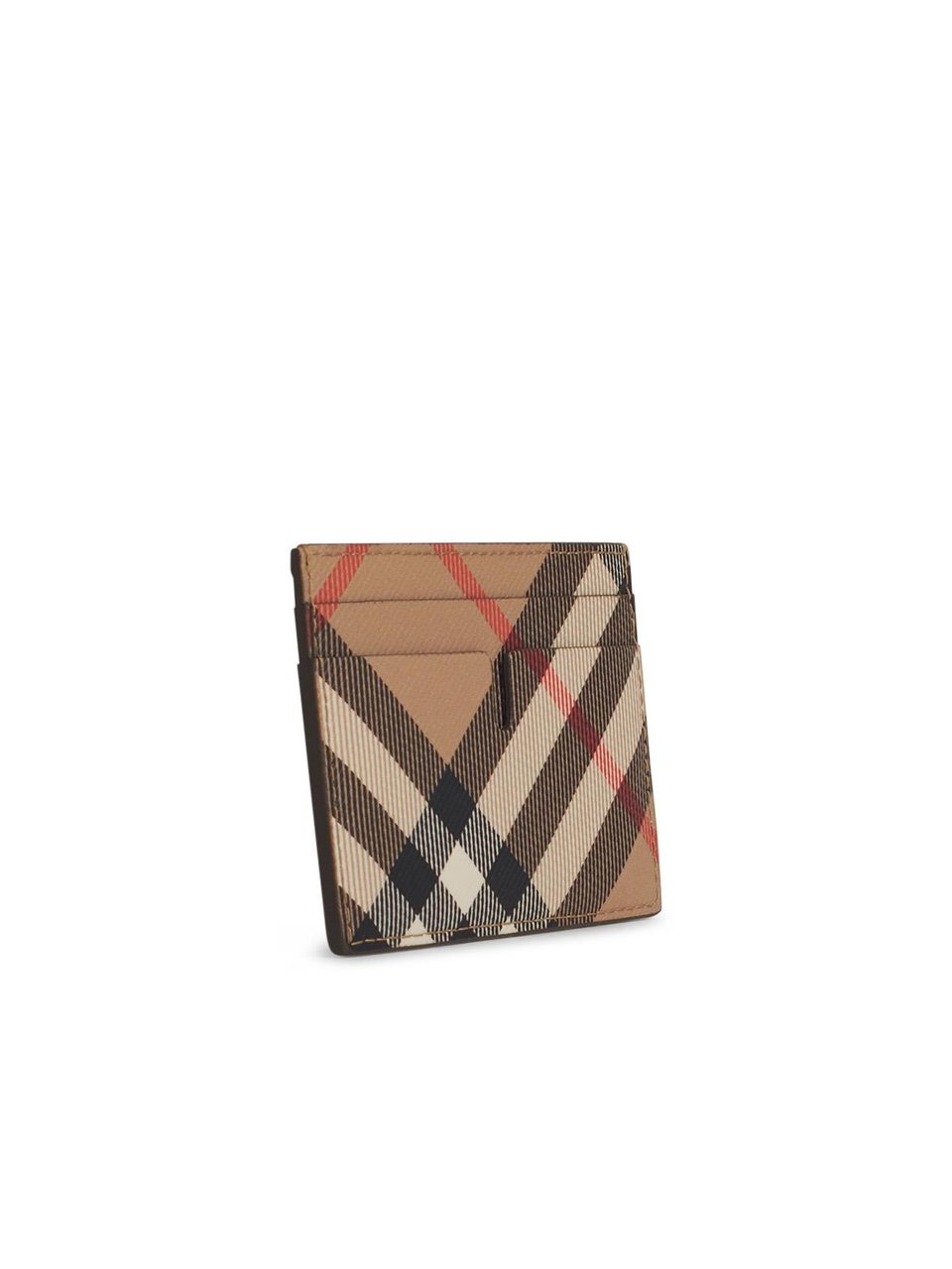 Burberry 'Sandon' Beige Polyurethane Card Holder Grijs