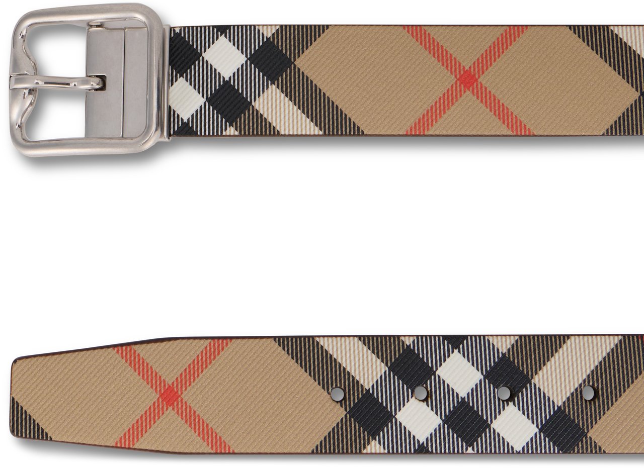 Burberry Reversible leather belt Beige