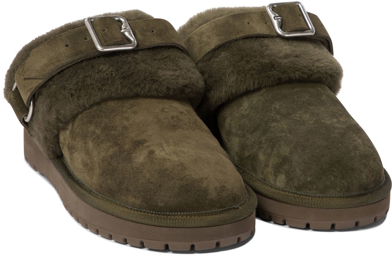 Burberry "Chubby Low" slippers Groen