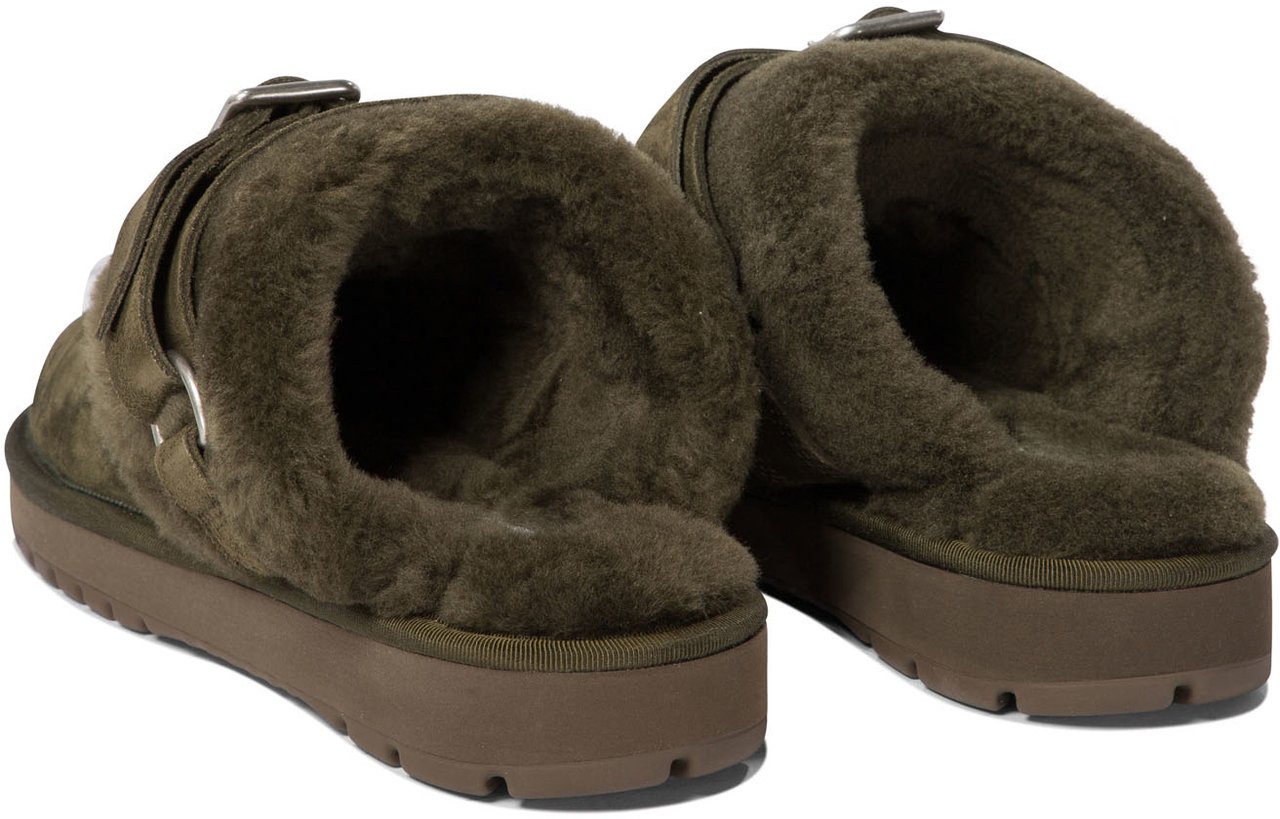 Burberry "Chubby Low" slippers Groen
