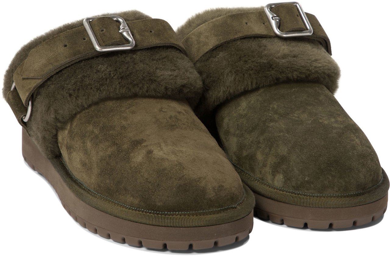 Burberry "Chubby Low" slippers Groen