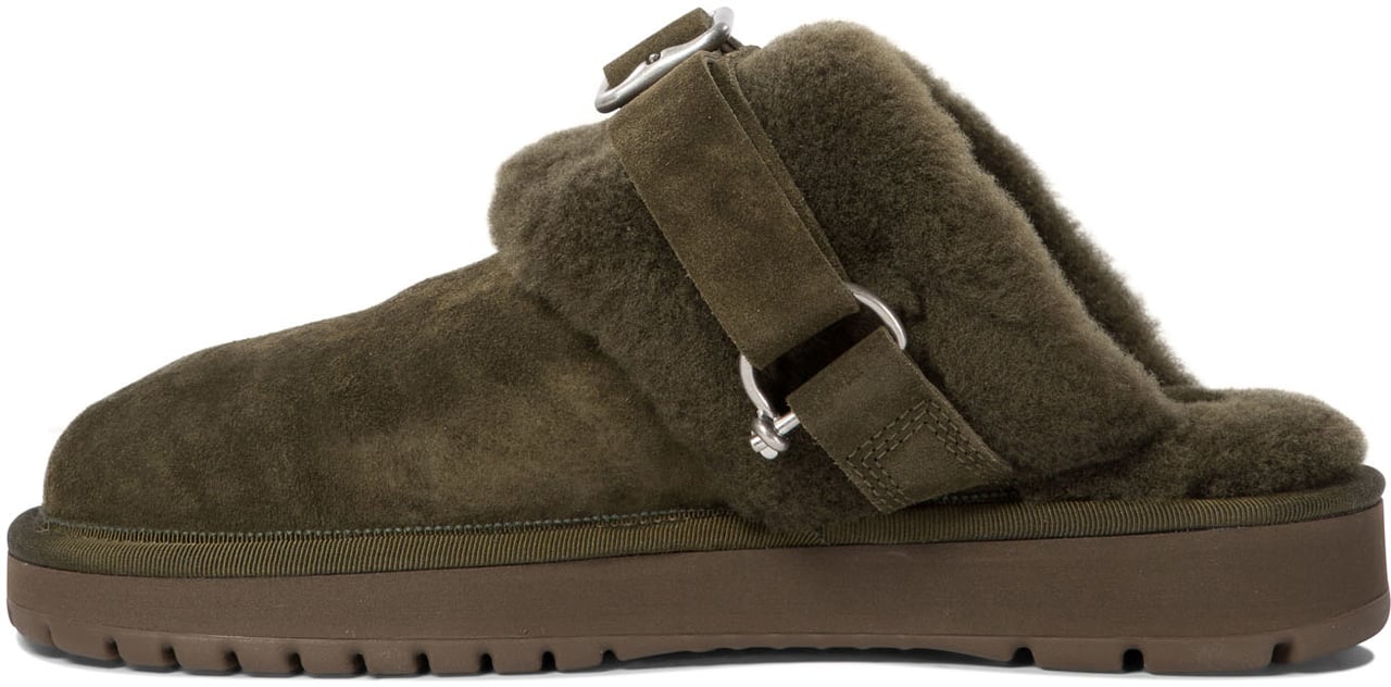 Burberry "Chubby Low" slippers Groen