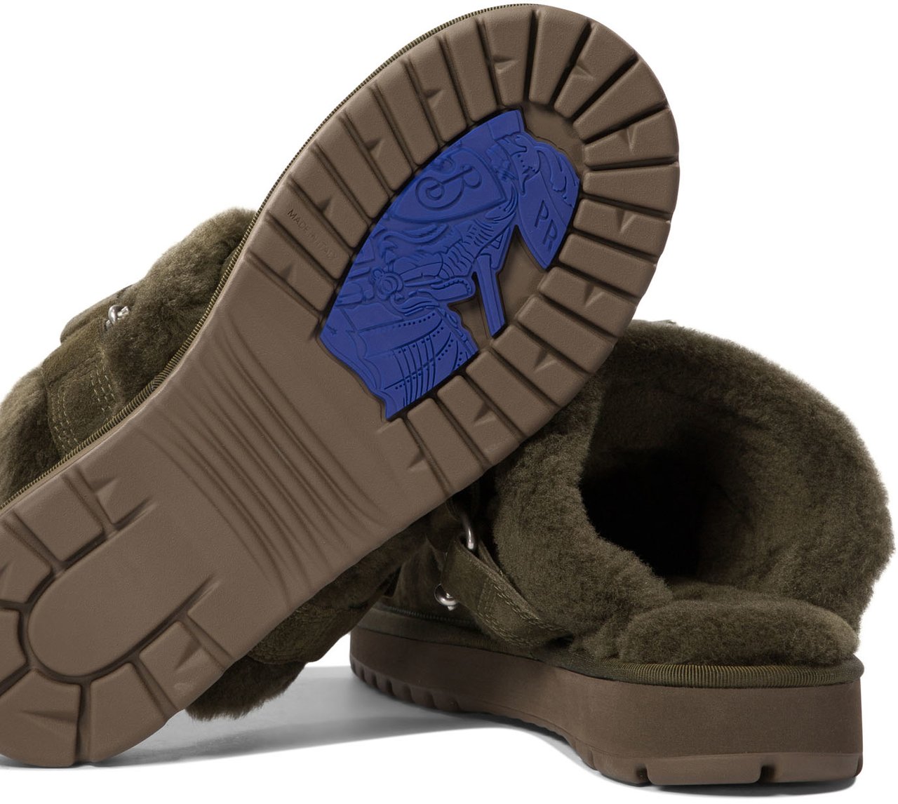 Burberry "Chubby Low" slippers Groen