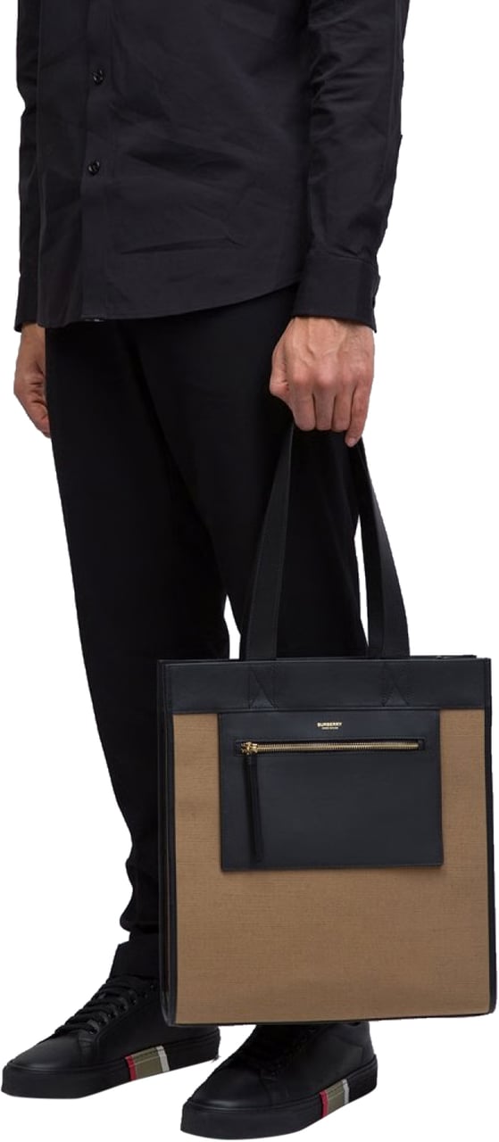 Burberry Pk Logo Tote Bag Bruin
